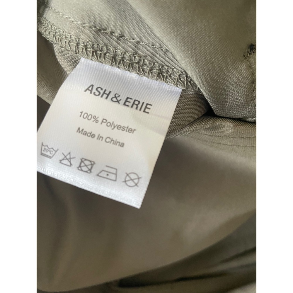 Ash & Erie Mens 5-Pocket Tech Pants Olive Green 33x25 Short Inseam Performance - Picture 6 of 7